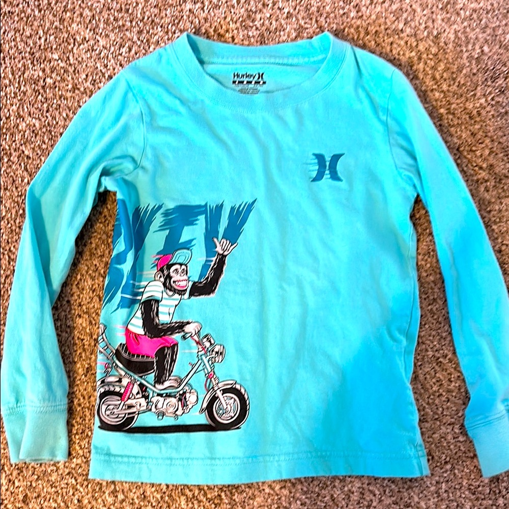 Hurley Kids Blue Graphic Long Sleeve Shirt
